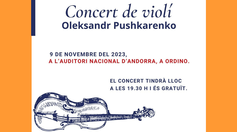 Cartell anunciant el concert d'aquest dijous a Ordino (Govern d'Andorra)