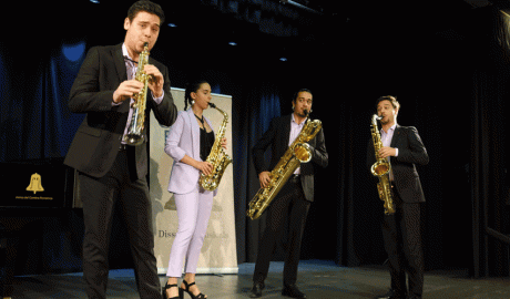 Els membres de la formació musical Synthèse Quartet