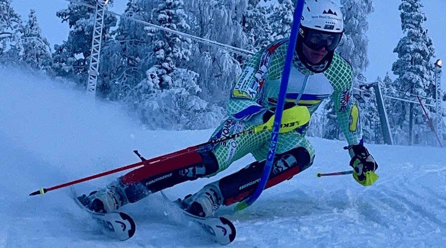 L'esquiador andorrà, Xavi Cornella, entrenant a Kabdalis (FAE)