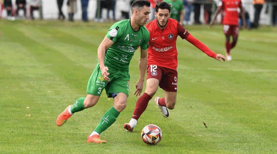 Imatge del partit entre l'Atlético Astorga i el conjunt del Principat a la Copa del Rei (FC Andorra)