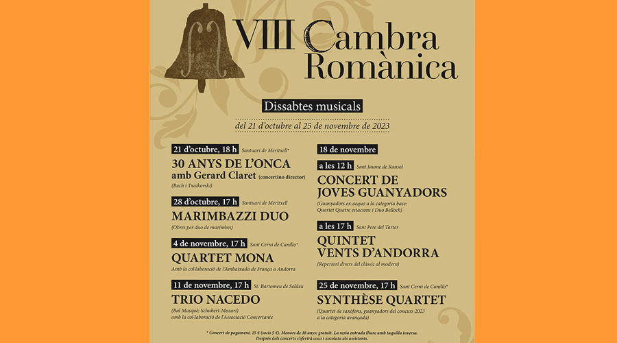 Cartell del cicle de música Cambra Romànica (Amics Cambra Romànica)