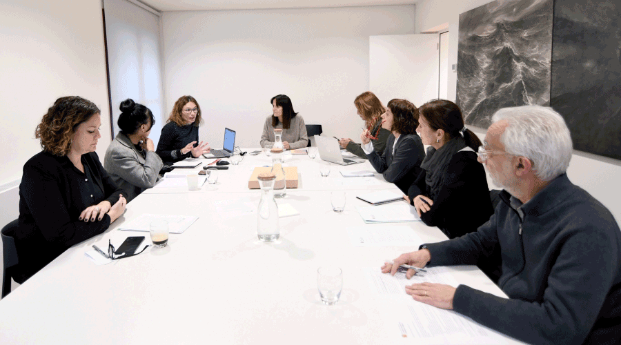 Al fons, la ministra Mònica Bonell en la reunió del Consell Assessor del Patrimoni Cultural (SFGA)