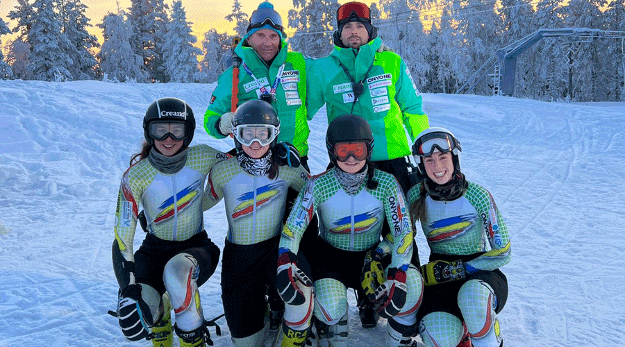 L'equip nacional femení d'esquí a Suècia (FAE)