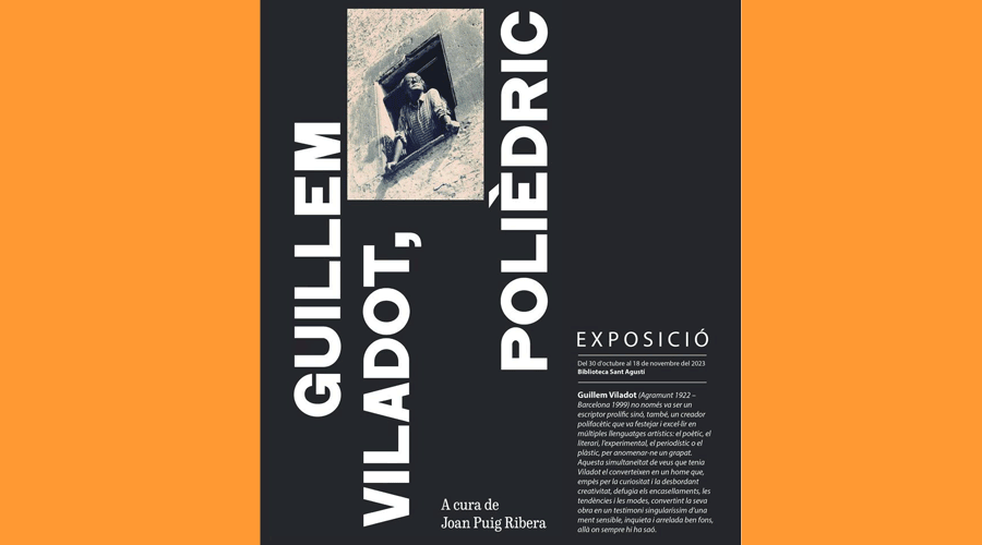 Cartell de l'exposició 'Guillem Viladot, polièdric' a la Biblioteca Sant Agustí de la Seu