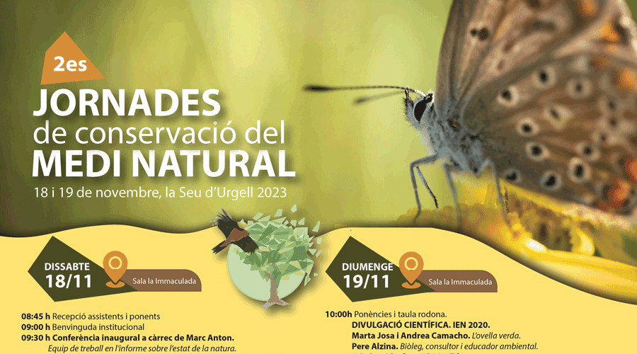 Cartell de les 2es Jornades de Conservació del Medi Natural, a la Seu (Aj. la Seu)