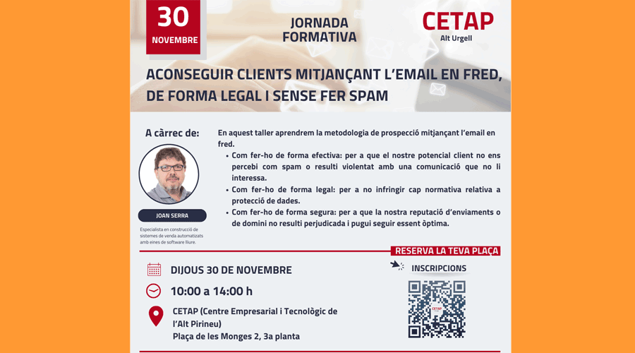 Cartell de la jornada formativa al CETAP (CCAU)