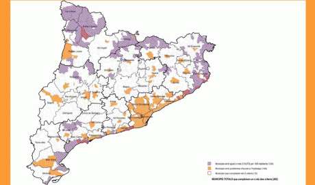 Mapa que explica la situació dels habitatges turístics a Catalunya