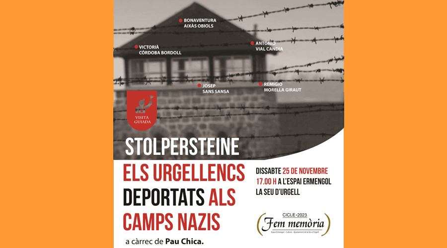 Cartell anunciant la visita guiada sobre els deportats alturgellencs als camps nazis (Aj. la Seu)
