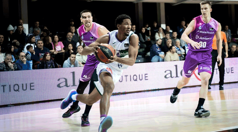 Imatge del partit de lliga BC Andorra 81 Unicaja de Màlaga 87