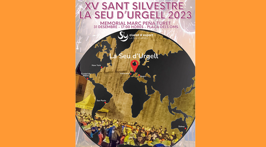 Cartell de la XV Sant Silvestre La Seu-Memorial Marc Peña Turet