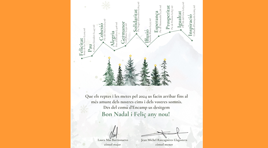 Felicitació de Nadal del Comú d'Encamp