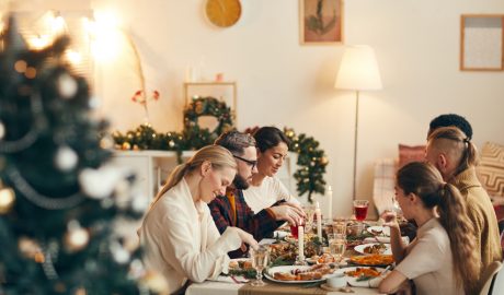 Celebració del dinar de Nadal a casa