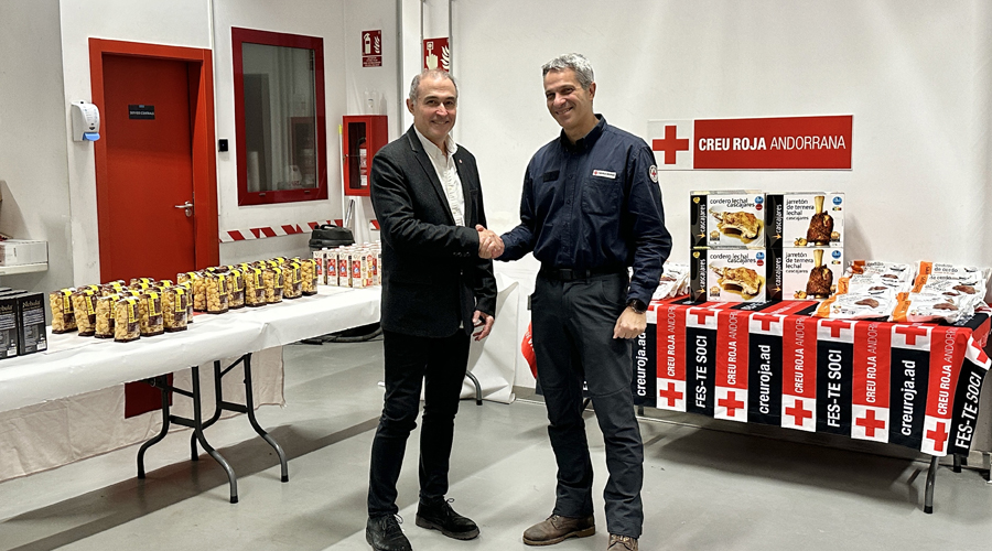 Martí Bové, vicepresident del Rotary Club i Jordi Fernández, director de la Creu Roja Andorrana