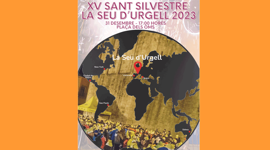 Cartell de la cursa de Sant Silvestre de la Seu (Aj. la Seu)