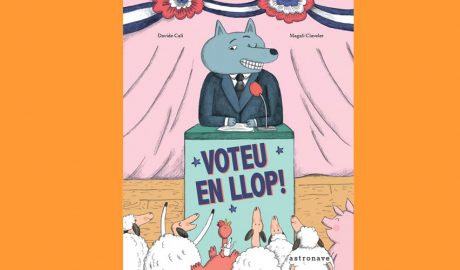 Coberta del llibre infantil "Voteu en Llop!