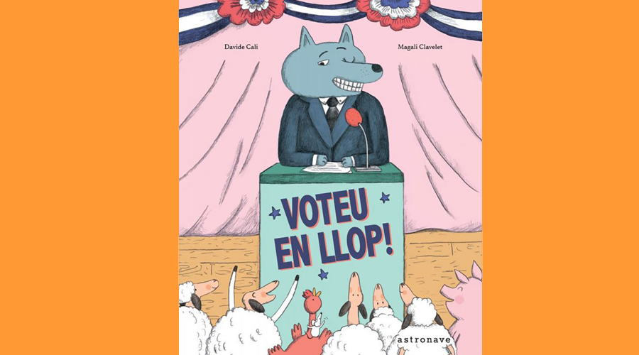 Coberta del llibre infantil "Voteu en Llop!