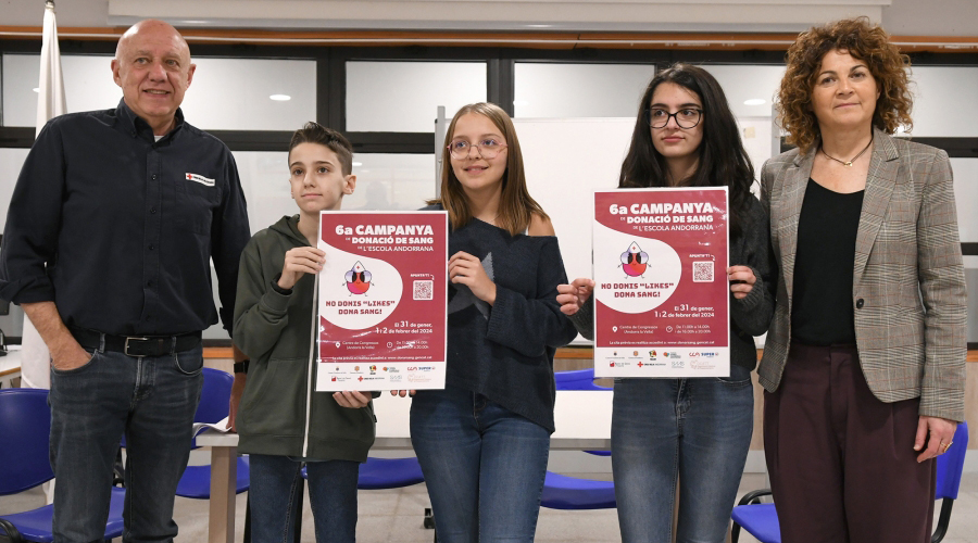 Presentació de la campanya de donació de sang organitzada per l'alumnat de l'Escola Andorrana (SFGA)