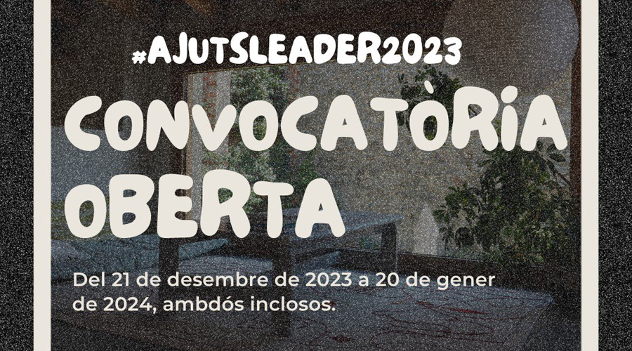 Cartell anunciant la convocatòria dels ajuts Leader a l'Alt Urgell i Cerdanya