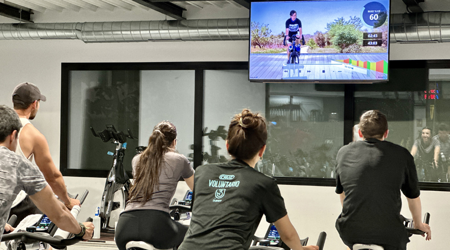 Sessió de cycling virtual al gimnàs d'Encamp (Comú)