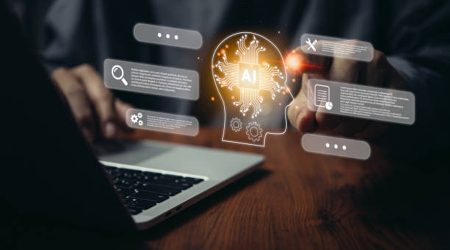 Infografia representant la intel·ligència artificial
