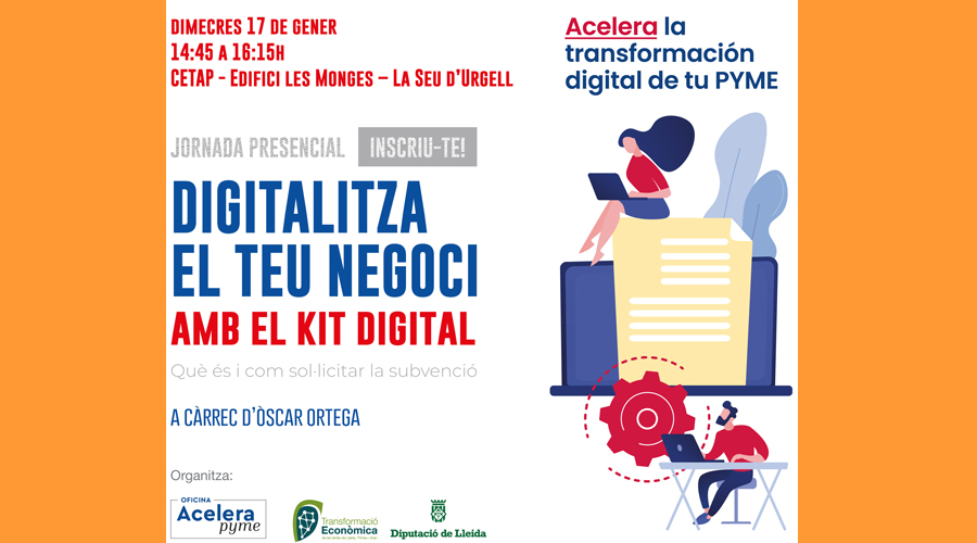 Cartell anunciant la sessió informativa sobre la digitalització de les empreses rurals (CCAU)
