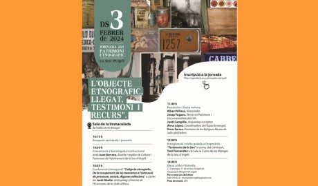 Cartell anunciador de la jornada sobre el patrimoni etnogràfic a la Seu