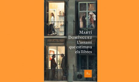 Coberta del llibre "L'assassí que estimava els llibres", de Martí Domínguez
