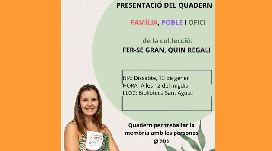 Cartell de la presentació del quadern Família, poble i ofici a la Seu (RàdioSeu)
