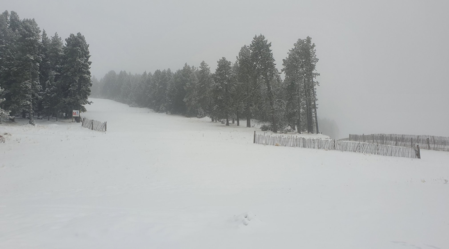 Nevada a Tuixent-la Vansa, que aquest dissabte obre l'àrea de raquetes (Foto: Tot Nòrdic)