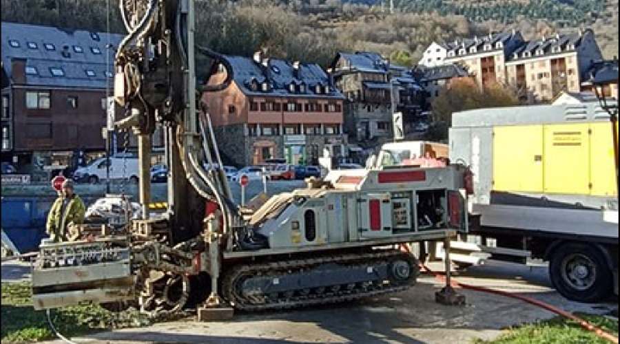 Perforacions per a estudiar el subsol de Vielha (Govern.cat)