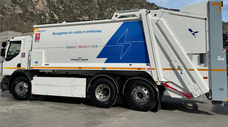 El camió 100% elèctric que Pirinenca de Serveis té a prova (empresa)