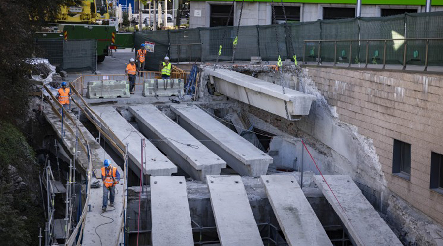 Les obres al viaducte de Doctor Vilanova (Comú d'Andorra la Vella)