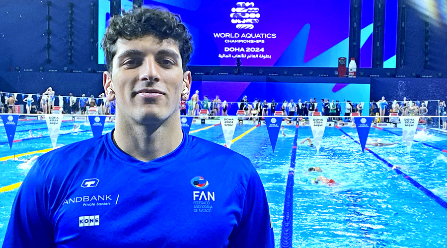 El nedador andorrà, Patrick Pelegrina, a Doha (FAN)
