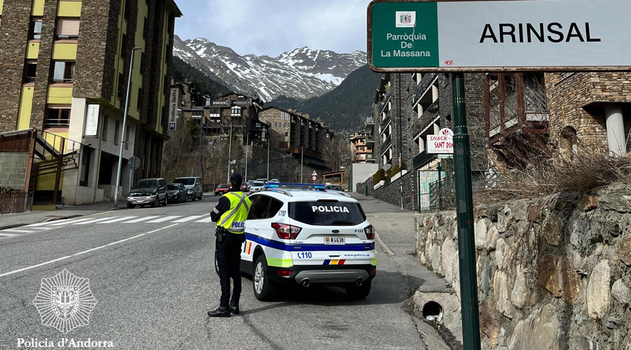 Un control policial a Arinsal (Policia d'Andorra)