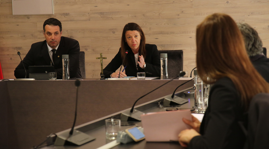 Eduard Betriu i Maria del Mar Coma en la sessió de Consell de Comú (Comú d'Ordino)