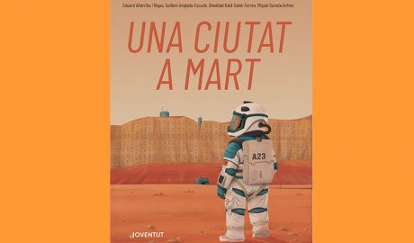 Coberta del llibre infantil "Una ciutat a Mart"
