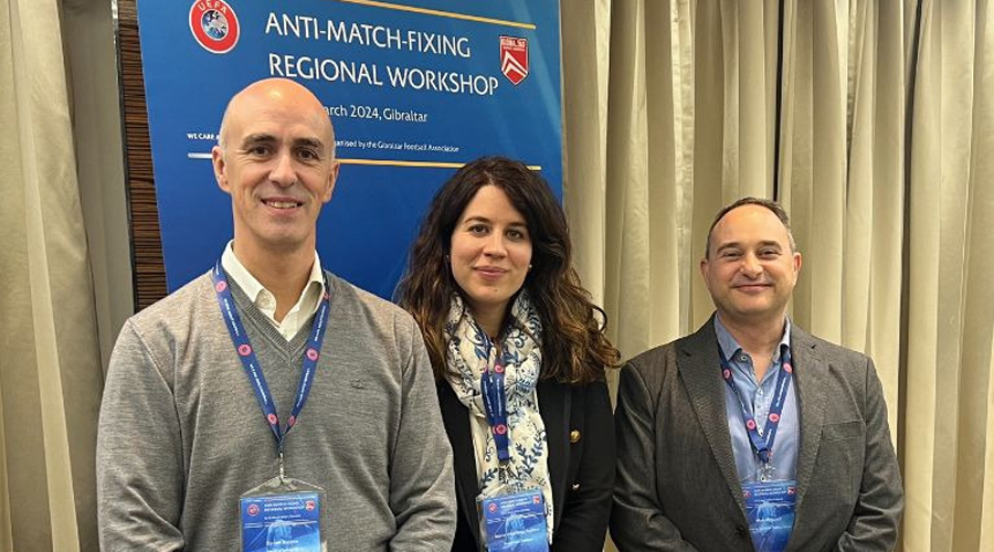 La delegació andorrana a les Jornades Regionals contra l'arranjament de partits organitzades per la UEFA (Policia d'Andorra)