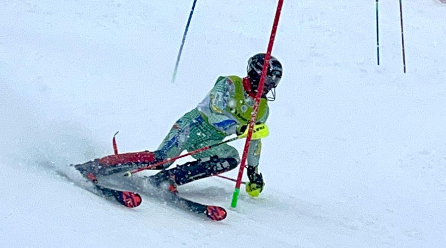 Àlex Rius, durant l'eslàlom FIS a l'Avet de Soldeu (FAE)