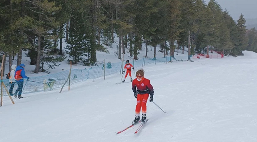 Un grup de fondistes a l'estació d'Aransa, aquest cap de setmana (Foto: Aransa)