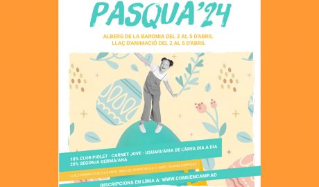 Cartell anunciant les activitats de Pasqua a Encamp