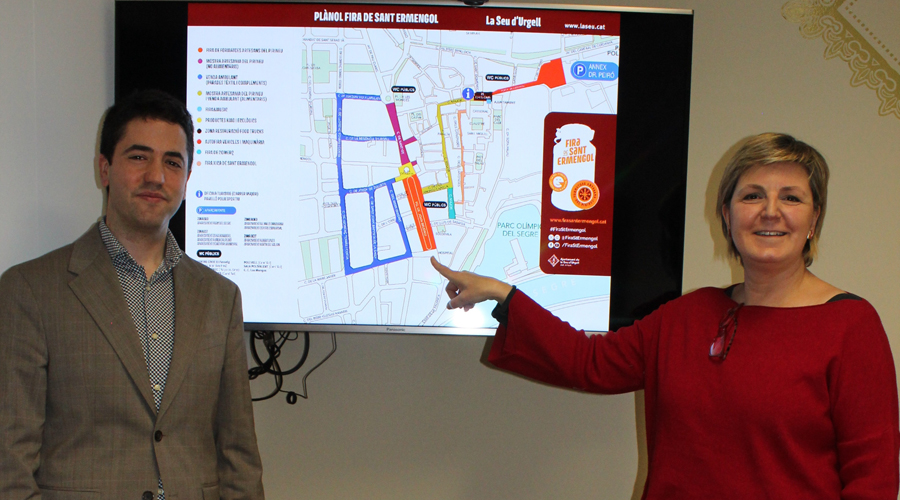 L'alcalde Joan Barrera i la tinent d'alcalde Gemma Tó (Aj. la Seu)