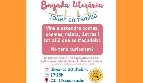 Cartell del taller "Bugada literària"