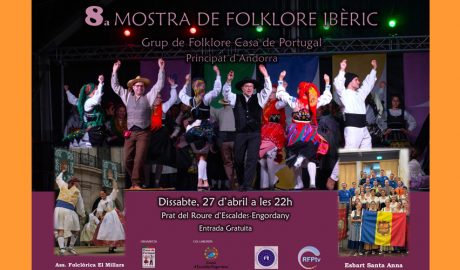 Cartell anunciador de la 8a Mostra de Folklore Ibèric Principat d’Andorra