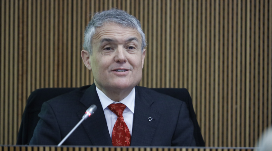 Josep Maria Pla en la seva compareixença al Consell General anunciant que deixa el càrrec (Consell General)