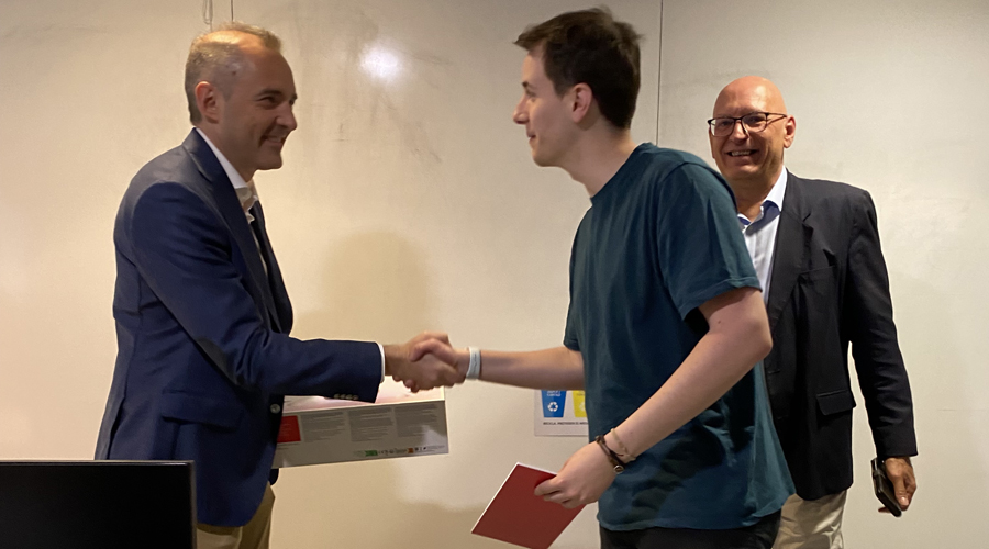 El director general d'Andorra Telecom, Nil Farré, i el rector de l'UdA (Andorra Telecom)