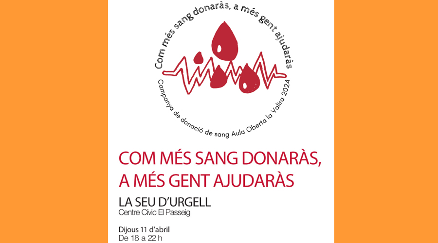 Informació sobre la campanya de donació de sang a la Seu (CCAU)