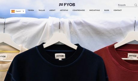 Web de l'empresa de roba sostenible FYOB