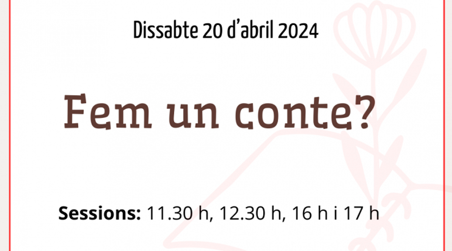 Cartell de l'activitat "Fem un conte?"