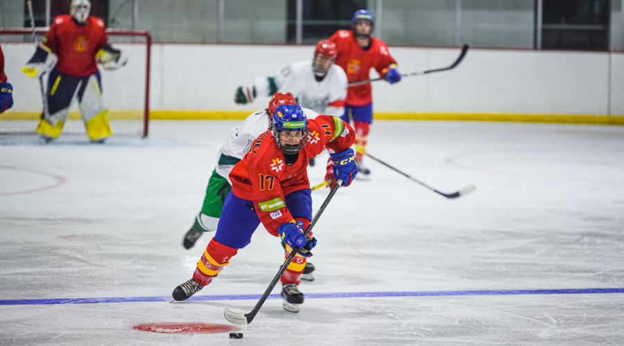Imatge d'un partit de les seleccions femenines de Mèxic i Espanya (RFEDH)