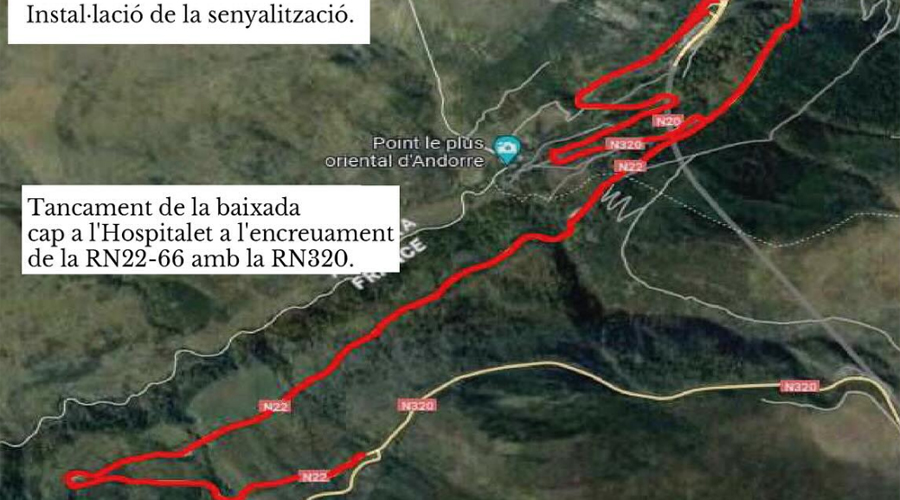 La zona d'afectació a causa de les obres